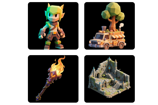 Recursos de juego 3D generados por IA