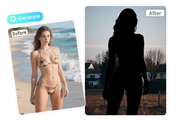 Konvertiere Foto in Silhouette mit KI