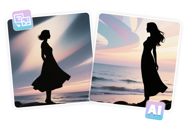 Erstelle Silhouette aus Texteingabe