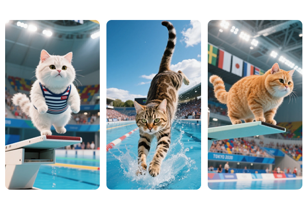 高品質なキャット飛び込みアニメーション