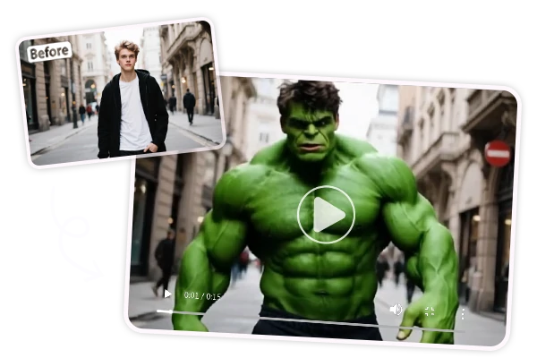 AI Hulk Transformation Video