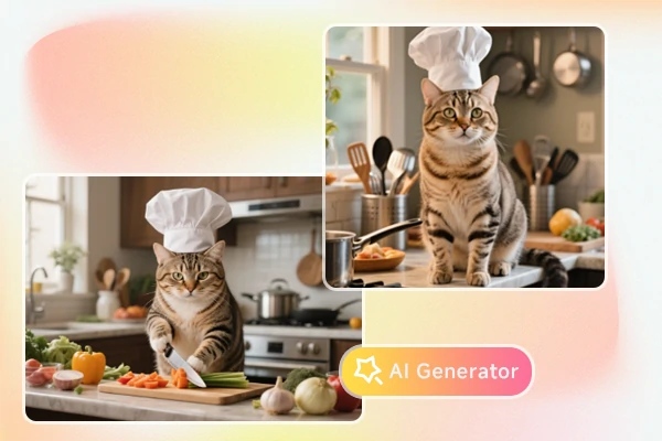 AI料理猫ビデオジェネレーター