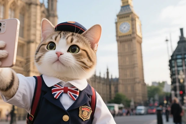 Ejemplo 2 de Selfie de Gato Generado por IA