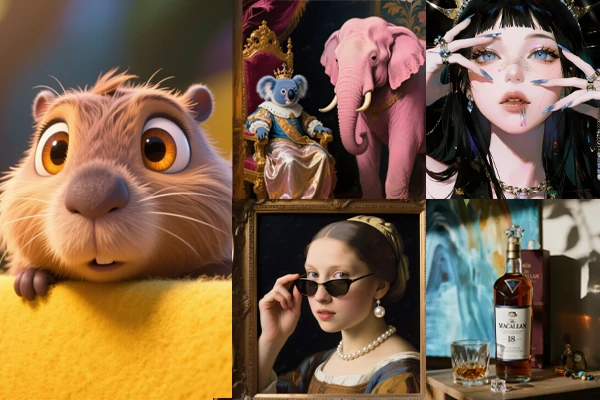 Qwen 創建的不同 AI 圖像