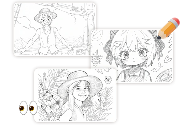 หน้าระบายสีที่สะอาดตาและน่าทึ่งที่สร้างโดย AI