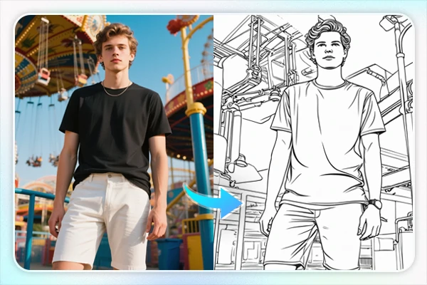 เปลี่ยนภาพถ่ายเป็นเส้นวาด