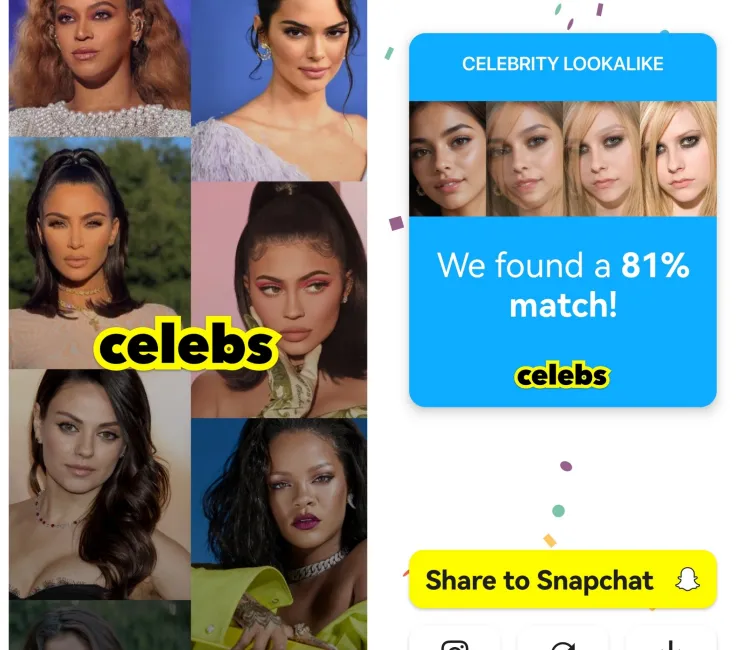 Ver com qual famoso eu me pareço com Celebs