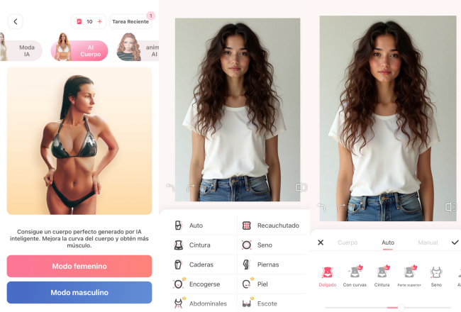 Editor de remodelación corporal y retoque facial para mujeres - Perfect Me