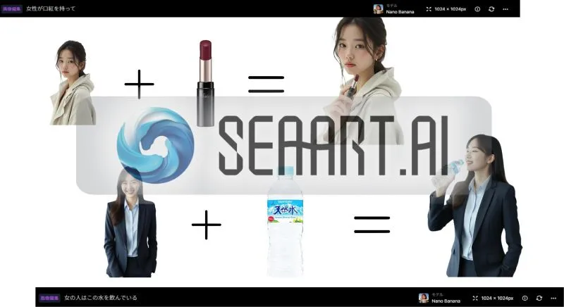 SeaArtAIのNano bananaモデルで生成効果