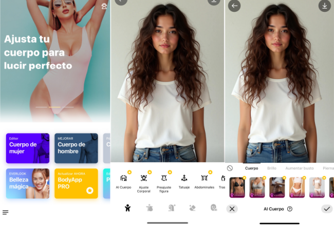 App para editar cuerpo para hombres y mujeres - BodyAPP
