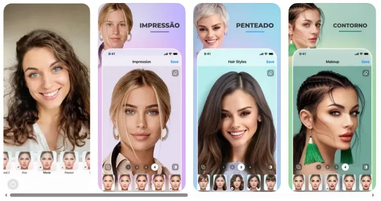 Simulador de cortar cabelo do FaceApp