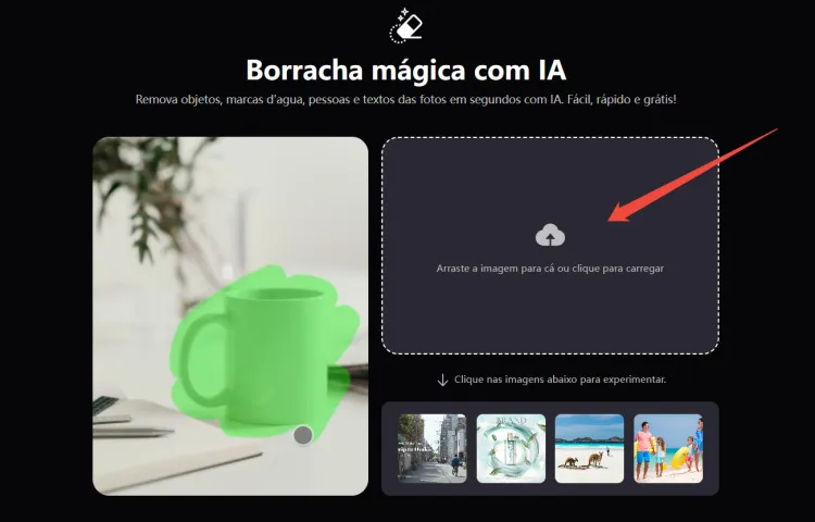Como remover pessoa da foto usando o SeaArt – primeiro passo