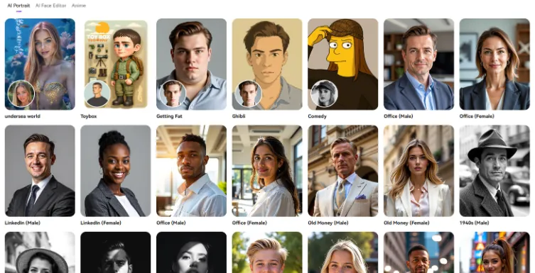 Generador de avatar con IA - Media.io