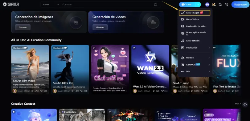 crear avatar con IA en SeaArt