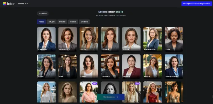 Generador de avatar con IA - Fotor