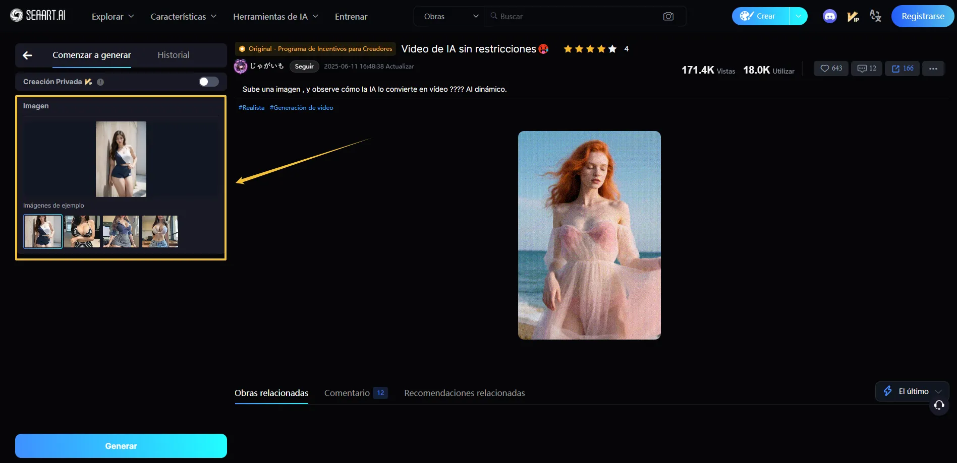 Sube una imagen para generar un video NSFW