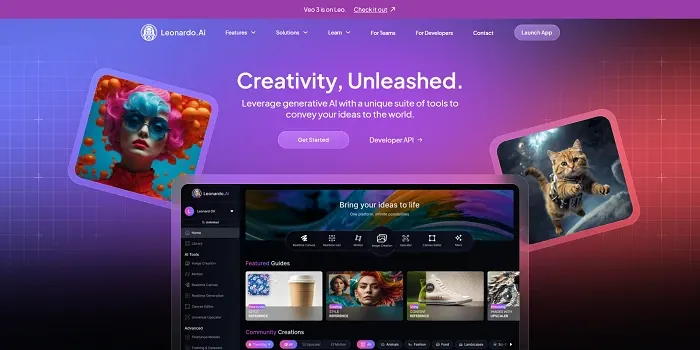 Leonardo.AI Homepage
