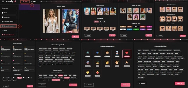 Candy AI Character Creation