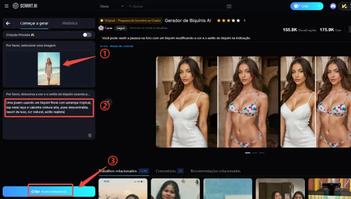 Como usar IA para despir roupas de fotos e gerar imagem de biquíni