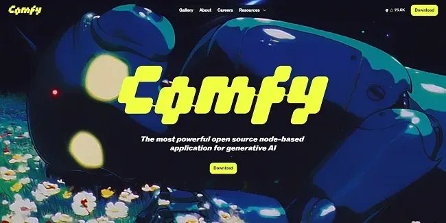 Página inicial do ComfyUI