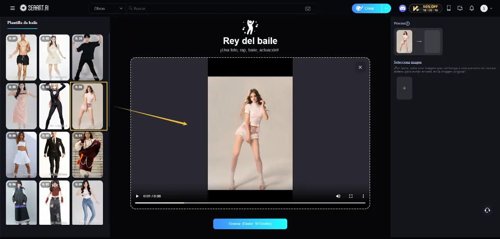 elige una plantilla de baile