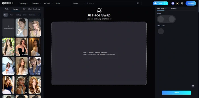 AI Face Swap Homepage