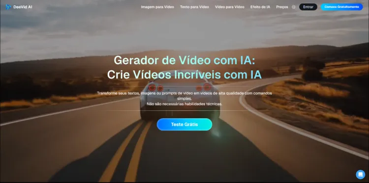 Como animar imagem com IA do Deevid AI