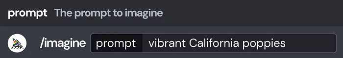 Discord MJ prompt box