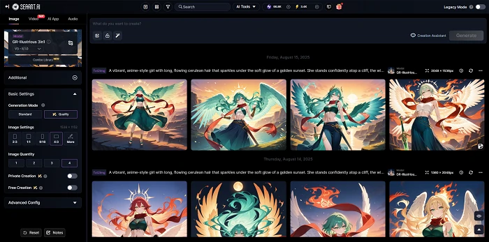 SeaArt AI Image Generation Workflow