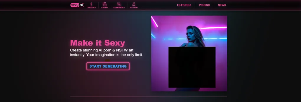 Imágenes hot en Sexy.ai