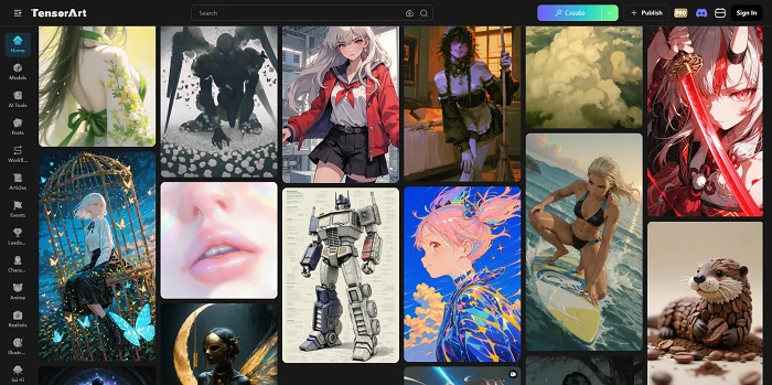 Tensor Art Homepage