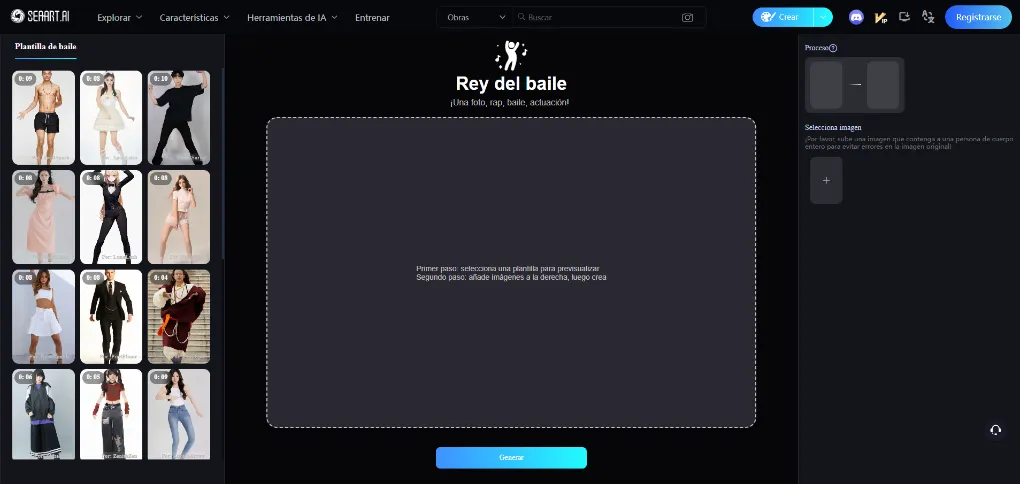 Generador de baile IA - SeaArt AI