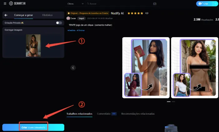 Como tirar roupa por IA e gerar imagem de biquíni