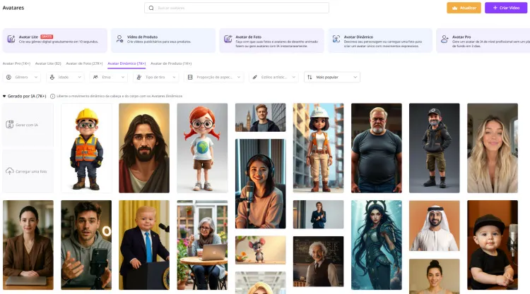 Avatar de IA personalizado do Vidnoz AI