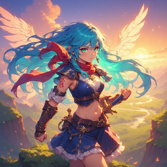 Anime Battle Suit Girl by Perchance AI