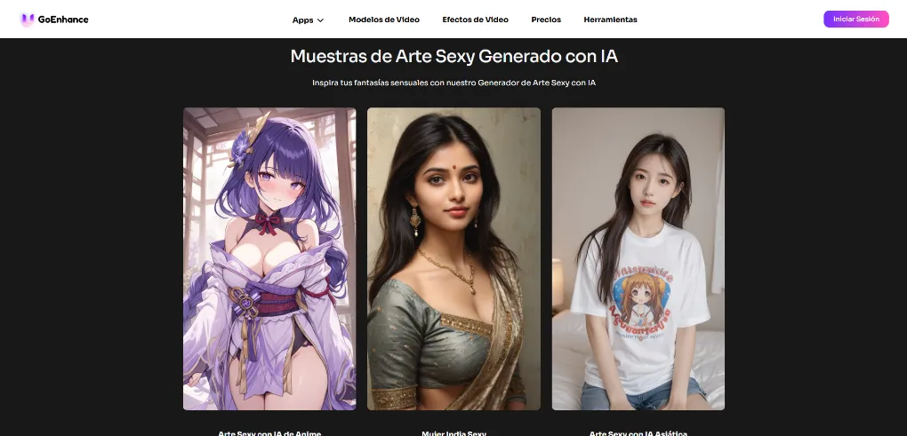Generador de arte sexy con IA - GoEnhance