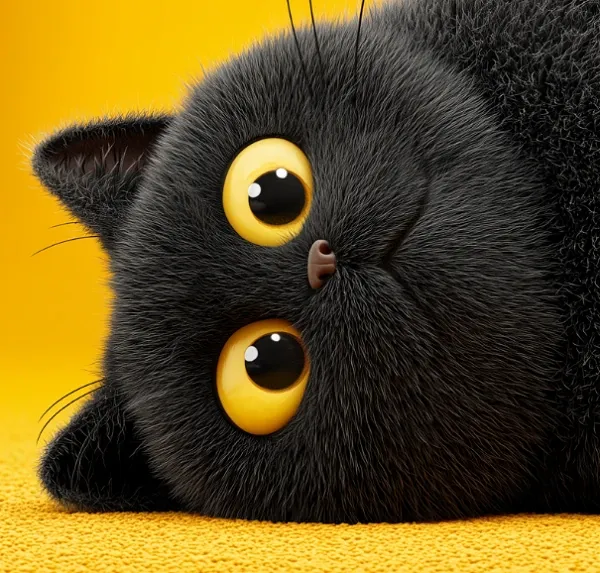 High-quality cartoon cat generated by Midjourney