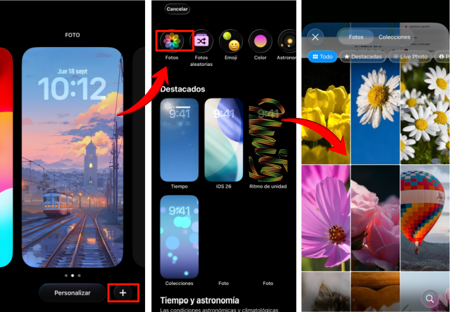Añade un nueva fondo de pantalla en tu iPhone