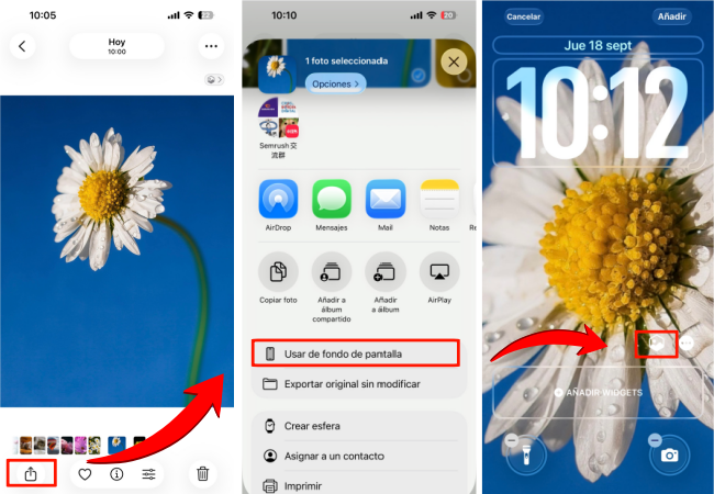 Configura un fondo de pantalla 3D en iOS 26