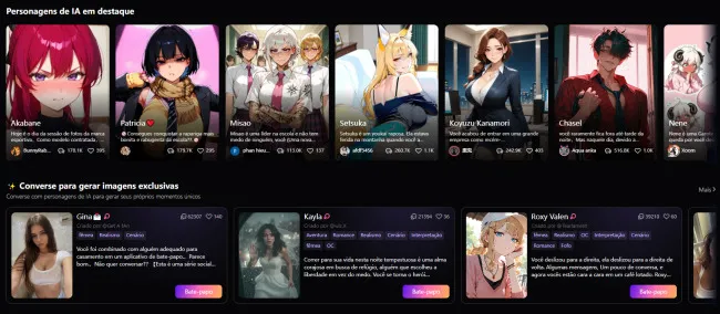 Página inicial do SeaArt AI Cyberpub