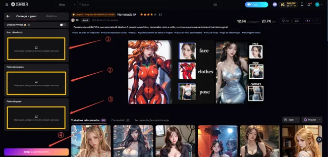 Gerador de namorada com IA