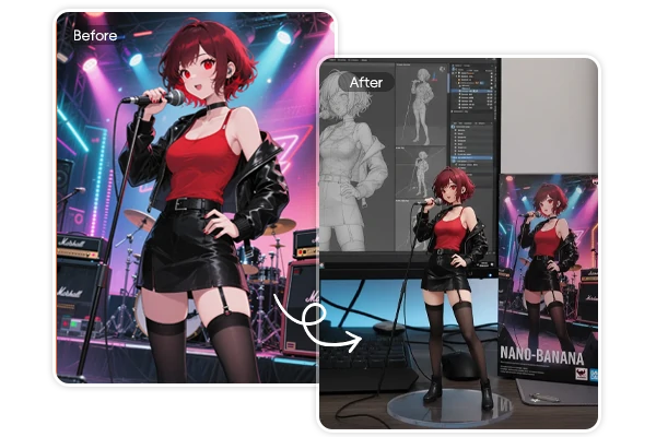 Converta uma imagem em uma figura de IA usando o editor de imagens Gemini AI