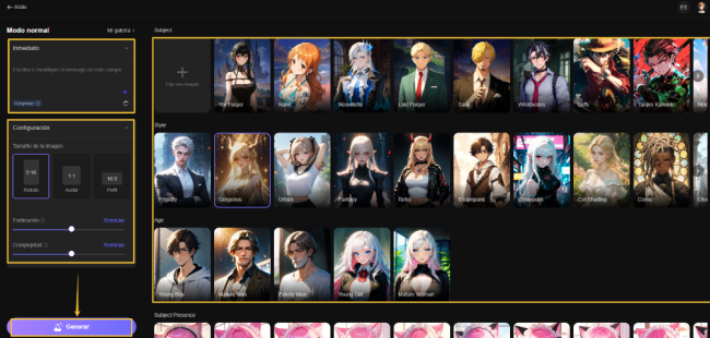 Describir y crear tu personaje en Polybuzz