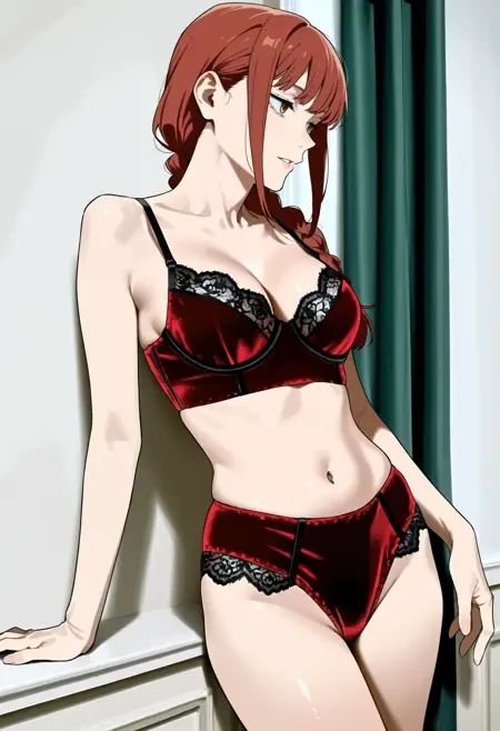 Lace Trim Velvet  illust