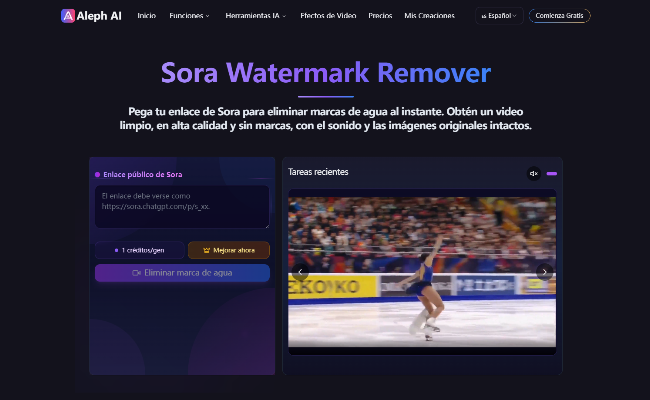 Sora watermark remover - Aleph AI