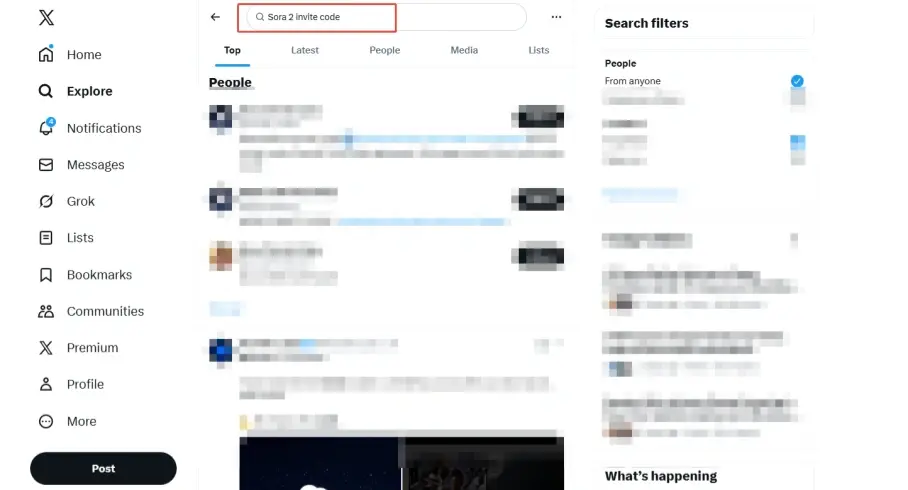 Search for “Sora 2 invite code” on X