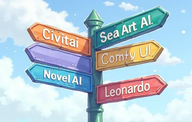 Alternativa a Civitai - Imagen conceptual generada por IA