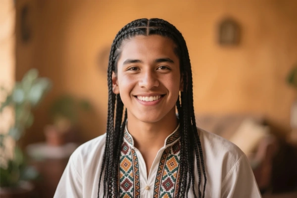 Trenzas estilo boxeador