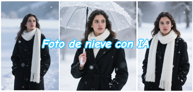 Crear fotos de nieve con IA