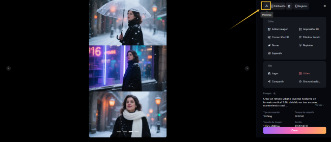 Descarga la foto de nieve generada por IA